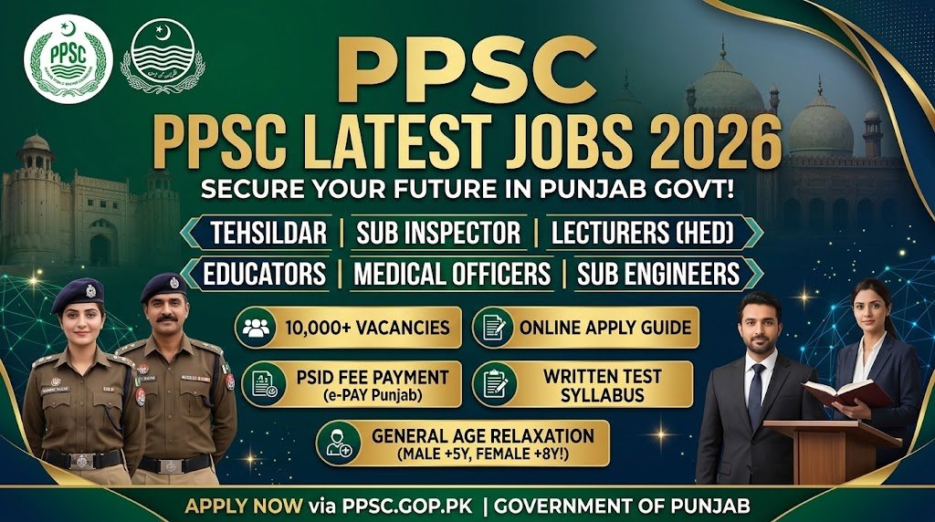 Latest PPSC Jobs 2026 Official Advertisement and Online Apply Portal